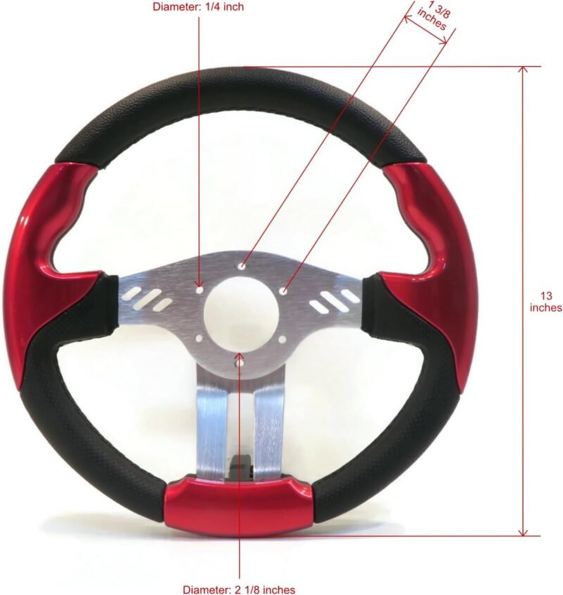 Steering Wheel Red & Black GT Style for Dune Buggy