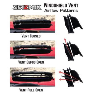 50-50220KIT - Seizmik Polaris Ranger XP 1000 Flip Windshield with Versa Vent