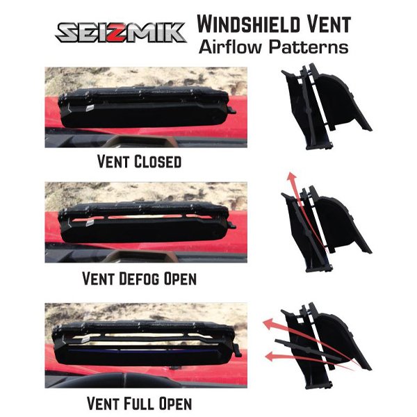 50-50247KIT - Can-Am Defender Flip Vented Windshield Scratch Resistant Seizmik Versa4 50-50247KIT - Can-Am Defender Flip Vented Windshield Scratch Resistant Seizmik Versa