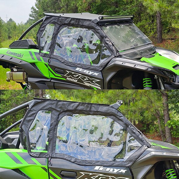 Falcon Ridge Soft Upper Doors - Kawasaki Teryx KRX 1000 - With Zipper