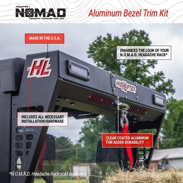 54-96456 - UTV Headache Rack Trim Kit High Lifter N.O.M.A.D. Bezel