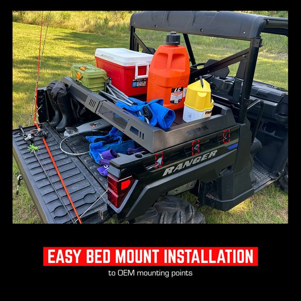 58-08077 - Polaris Ranger Bed Rack Basket Seizmik Cargo Rack for Ranger & Defender