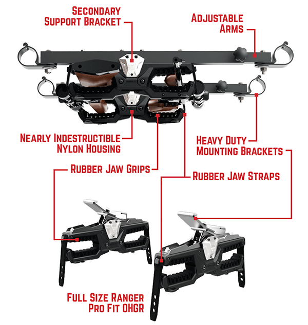 58-07302 - Polaris Ranger Overhead Gun Rack PRO-FIT